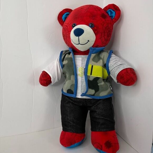 Build A Bear Vest Top Pawsome T Shirt Camoflauge Fleece Trim Purple Reflective - Picture 4 of 9